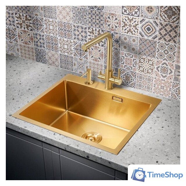 Кухонная мойка Milacio Denia 59 Steel MC.77498 (золотой) - Изображение №2 — Интернет-магазин Time-Shop