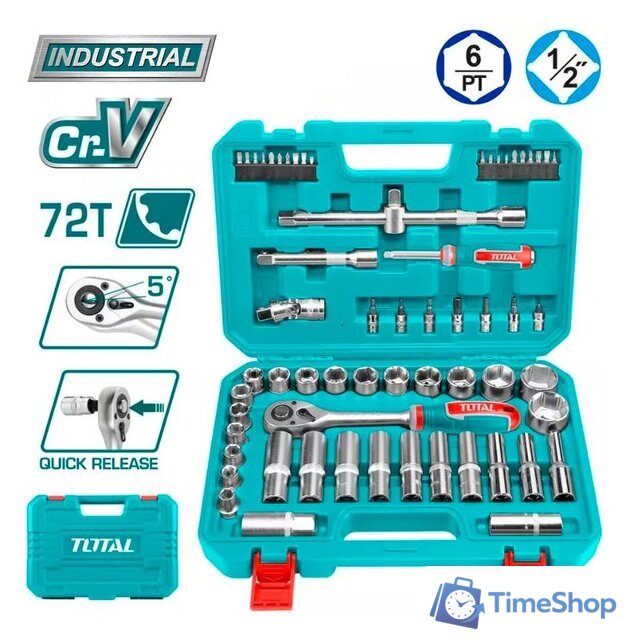 Универсальный набор инструментов Total THT121602 (62 предмета) - Изображение №1 — Интернет-магазин Time-Shop
