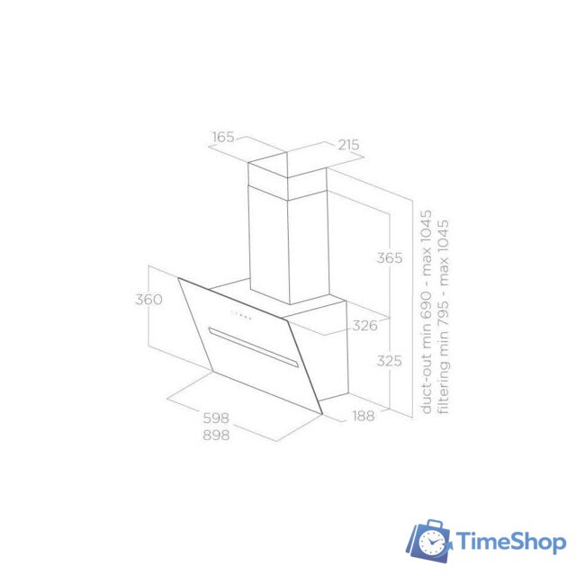 Кухонная вытяжка Elica Shy-S BL/A/60 - Изображение №3 — Интернет-магазин Time-Shop
