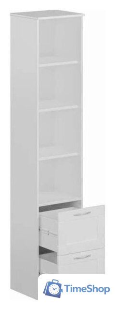 Стеллаж Mio Tesoro Сириус 2 ящика 39x190 2.02.07.140.1 (белый) - Изображение №2 — Интернет-магазин Time-Shop