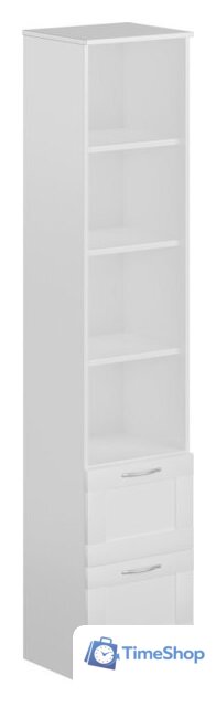 Стеллаж Mio Tesoro Сириус 2 ящика 39x190 2.02.07.140.1 (белый) - Изображение №1 — Интернет-магазин Time-Shop