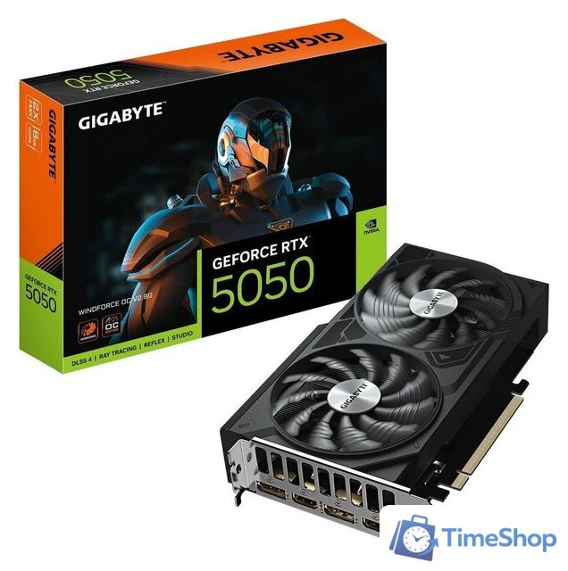 Видеокарта Gigabyte GeForce RTX 5050 Windforce OC V2 8G GV-N5050WF2OCV2-8GD - Изображение №10 — Интернет-магазин Time-Shop