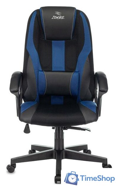 Игровое (геймерское) кресло Zombie 9 (черный/синий) - Изображение №2 — Интернет-магазин Time-Shop