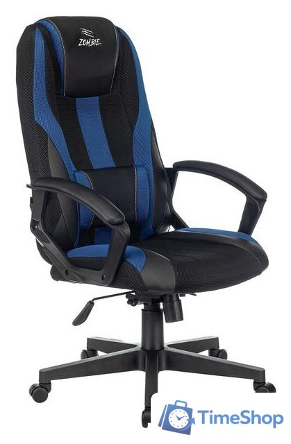 Игровое (геймерское) кресло Zombie 9 (черный/синий) - Изображение №1 — Интернет-магазин Time-Shop