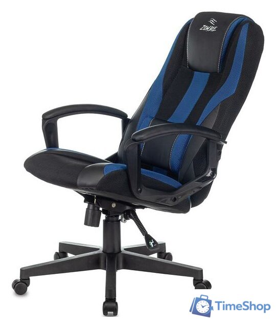 Игровое (геймерское) кресло Zombie 9 (черный/синий) - Изображение №6 — Интернет-магазин Time-Shop