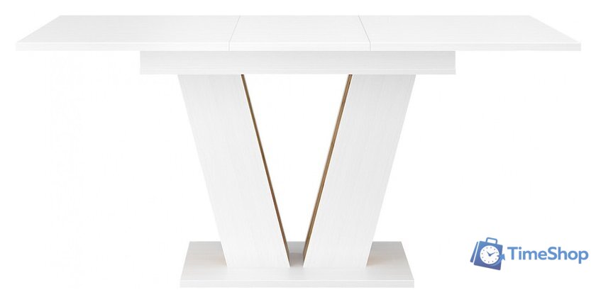 Кухонный стол ЭлиГард Kai 118-157x76x72 (белый структурный) - Изображение №3 — Интернет-магазин Time-Shop