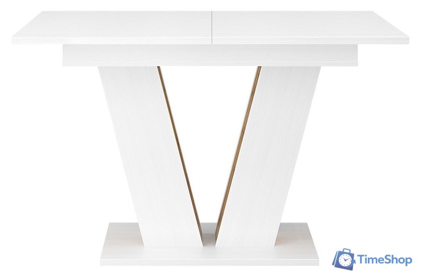 Кухонный стол ЭлиГард Kai 118-157x76x72 (белый структурный) - Изображение №2 — Интернет-магазин Time-Shop