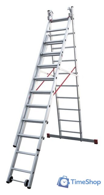 Лестница-стремянка Новая высота NV 523 трёхсекционная индустриальная 3x10 ступеней - Изображение №5 — Интернет-магазин Time-Shop