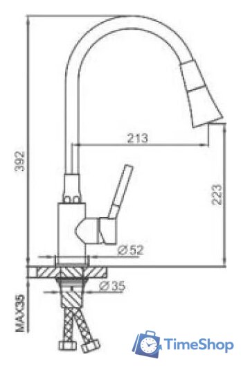 Смеситель FRAP F4044-9 - Изображение №9 — Интернет-магазин Time-Shop