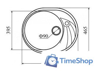 Кухонная мойка Zigmund & Shtain Kreis OV 575 (индийская ваниль) - Изображение №3 — Интернет-магазин Time-Shop