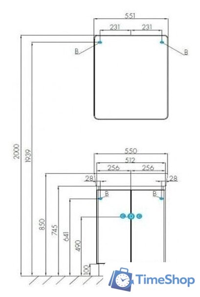  Акватон Тумба под умывальник Скай 55 1A238101SY010 (белый) - Изображение №2 — Интернет-магазин Time-Shop