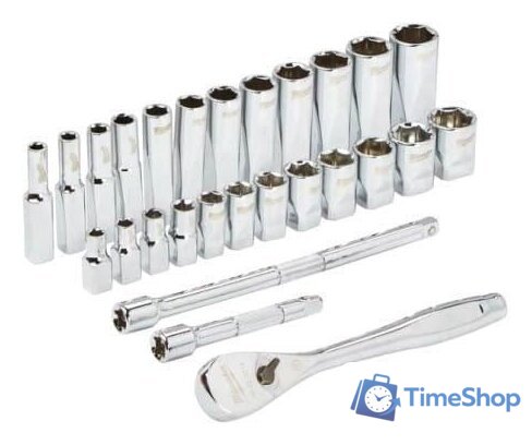 Набор трещотка с головками Milwaukee 4932471864 (28 предметов) - Изображение №3 — Интернет-магазин Time-Shop