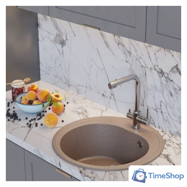 Кухонная мойка Mixline ML-GM11 551819 (песочный) - Изображение №4 — Интернет-магазин Time-Shop