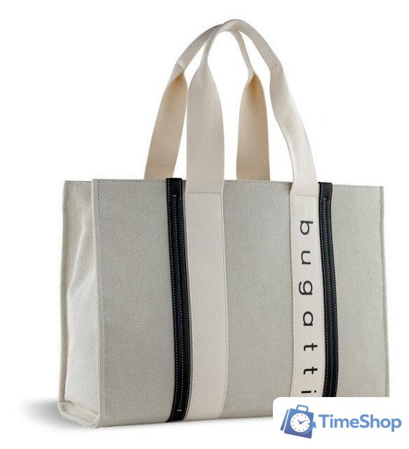 Женская сумка Bugatti Ambra 49539050 (бежевый/черный) - Изображение №2 — Интернет-магазин Time-Shop