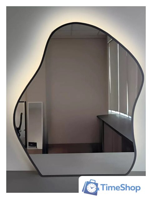 Зеркало EMZE 76x92 LED.CLOUD.UV.76.92.CHE.4K (черный с УФ-окантовкой и подсветкой) - Изображение №7 — Интернет-магазин Time-Shop