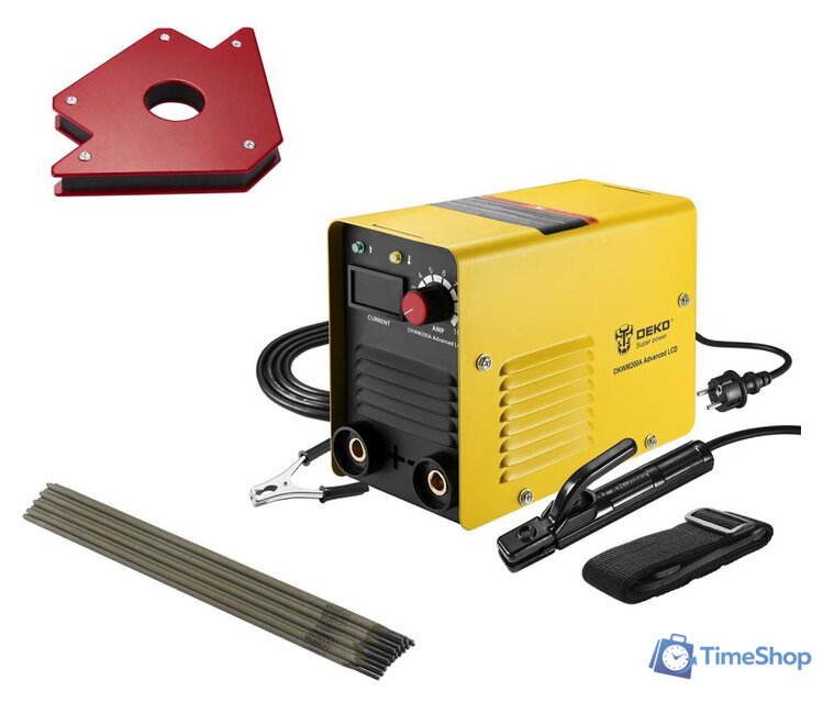 Сварочный инвертор Deko DKWM200A LCD Advanced 051-4683 (с набором для сварки) - Изображение №1 — Интернет-магазин Time-Shop
