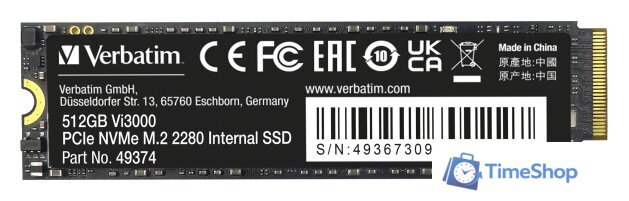 SSD Verbatim Vi3000 512GB 49374 - Изображение №1 — Интернет-магазин Time-Shop
