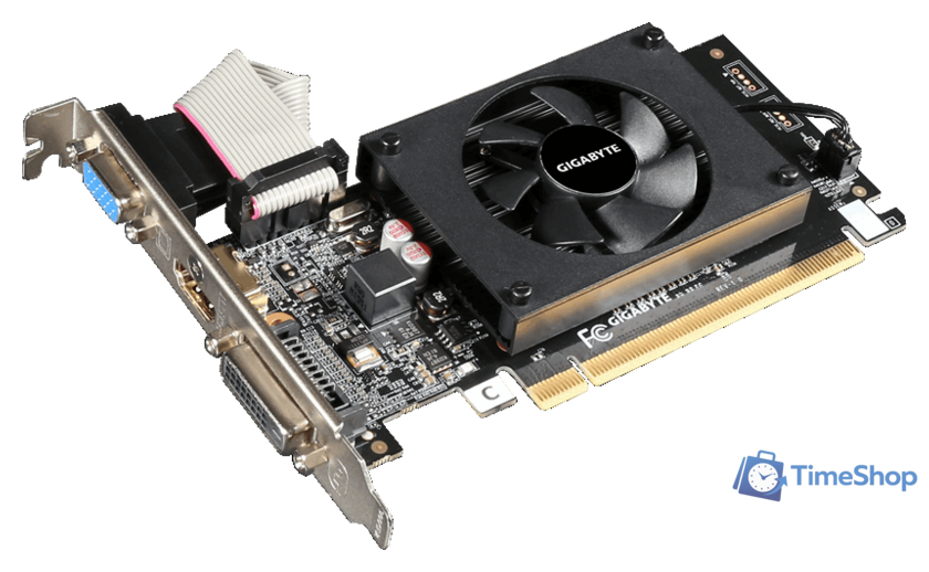 Видеокарта Gigabyte GeForce GT 710 2GB DDR3 [GV-N710D3-2GL] - Изображение №2 — Интернет-магазин Time-Shop