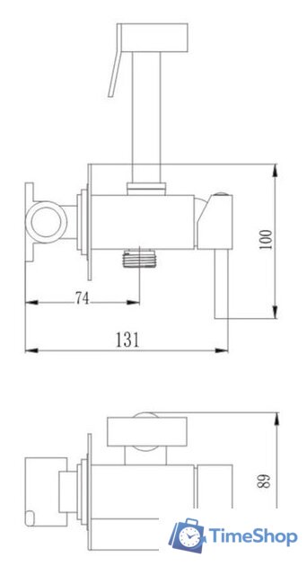 Гигиенический душ Haiba HB5512-7 (черный) - Изображение №2 — Интернет-магазин Time-Shop