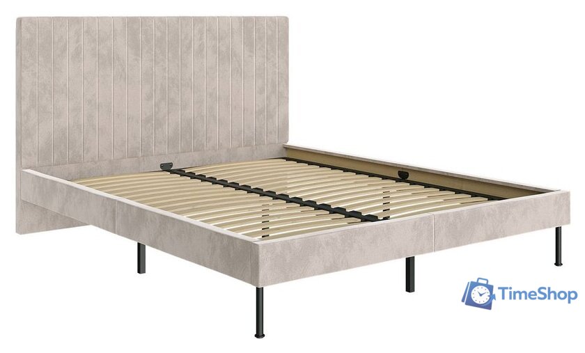 Кровать НК-Мебель Novel 140x200 26011201 (велюр бежевый) - Изображение №2 — Интернет-магазин Time-Shop