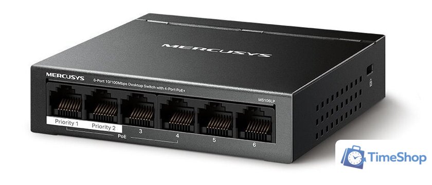 Неуправляемый коммутатор Mercusys MS106LP - Изображение №2 — Интернет-магазин Time-Shop