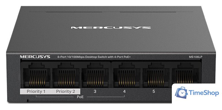 Неуправляемый коммутатор Mercusys MS106LP - Изображение №1 — Интернет-магазин Time-Shop