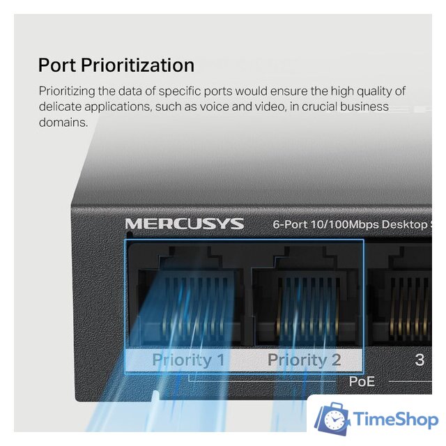 Неуправляемый коммутатор Mercusys MS106LP - Изображение №8 — Интернет-магазин Time-Shop