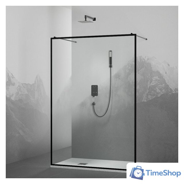 Душевая стенка RGW WA-017B 35101712-84 120 (черный/прозрачное стекло) - Изображение №1 — Интернет-магазин Time-Shop