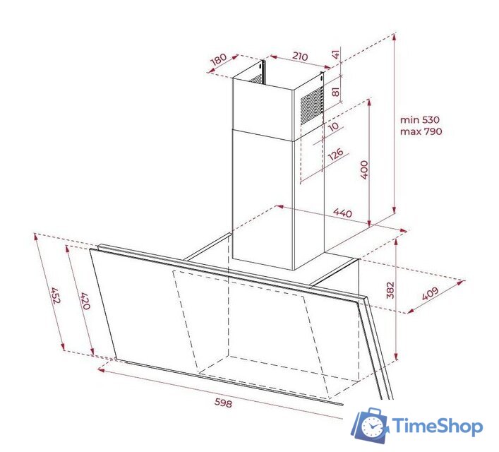 Кухонная вытяжка TEKA DVF 67670 TBS (черный) - Изображение №4 — Интернет-магазин Time-Shop