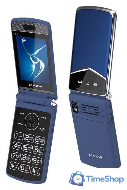 Кнопочный телефон Maxvi E11 (темно-синий) - Изображение №1 — Интернет-магазин Time-Shop
