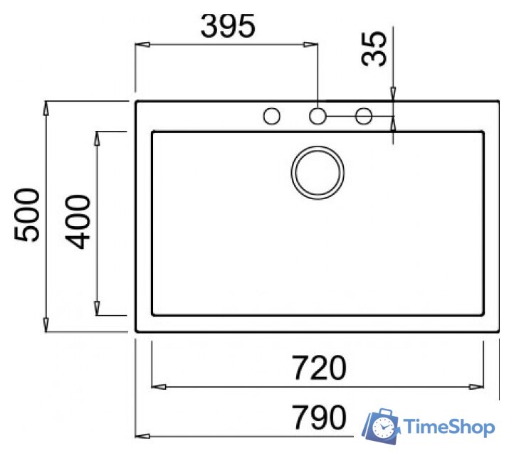 Кухонная мойка Elleci Quadra 130 Kera K96 - Изображение №2 — Интернет-магазин Time-Shop
