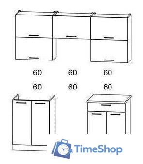 Готовая кухня Интерлиния Мила Gloss 60-18 (бордовый/черный) - Изображение №2 — Интернет-магазин Time-Shop