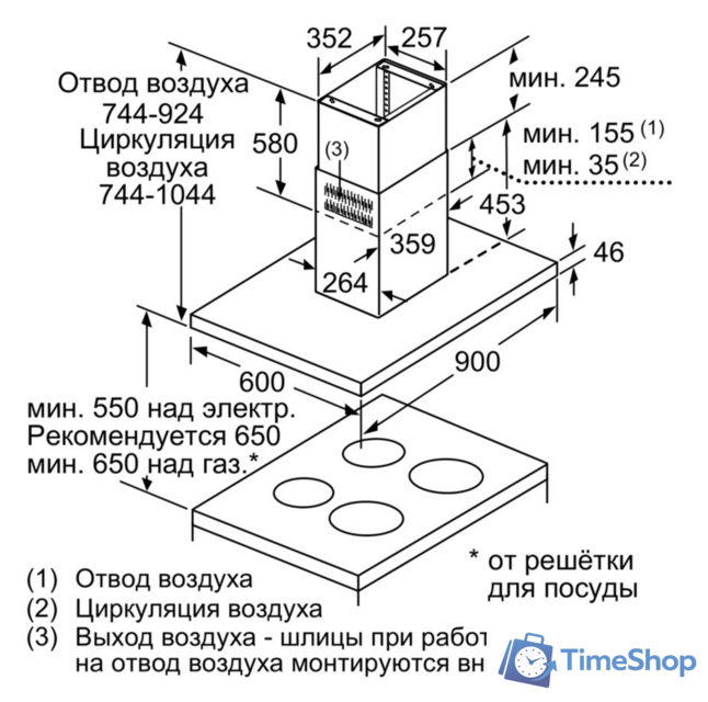 Кухонная вытяжка Bosch DIB98JQ50 - Изображение №8 — Интернет-магазин Time-Shop