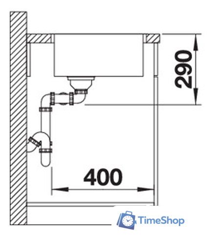Кухонная мойка Blanco Andano 400/400-IF (без клапана-автомата) - Изображение №3 — Интернет-магазин Time-Shop