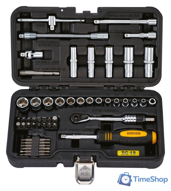 Универсальный набор инструментов Berger BG049-14 (49 предметов) - Изображение №1 — Интернет-магазин Time-Shop