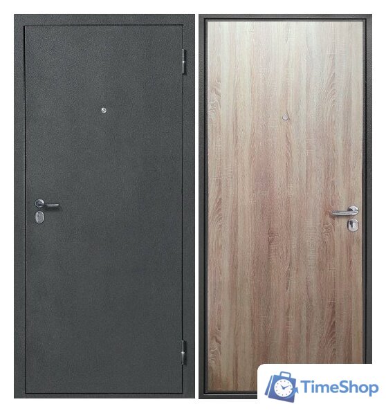 Металлическая дверь Guard Антик серебро/дуб сонома (86x205, правая) - Изображение №1 — Интернет-магазин Time-Shop