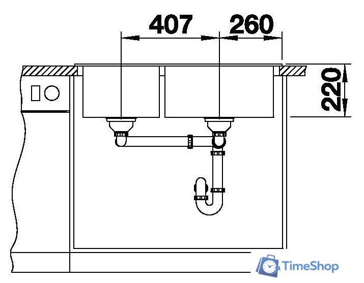 Кухонная мойка Blanco Pleon 9 527636 (левая, черный) - Изображение №4 — Интернет-магазин Time-Shop