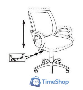 Офисное кресло Бюрократ CH-W695NLT (темно-серый) - Изображение №6 — Интернет-магазин Time-Shop