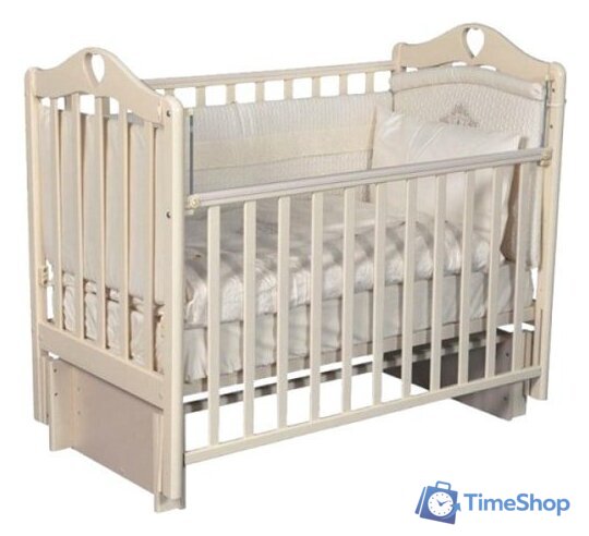 Классическая детская кроватка Антел Каролина-3/5 (слоновая кость) - Изображение №3 — Интернет-магазин Time-Shop