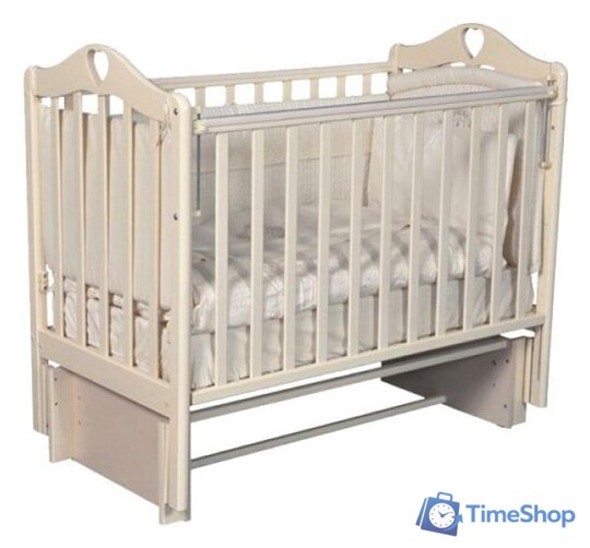 Классическая детская кроватка Антел Каролина-3/5 (слоновая кость) - Изображение №1 — Интернет-магазин Time-Shop