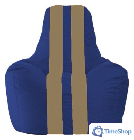 Кресло-мешок Flagman Спортинг С1.1-114 (синий/бежевый) - Изображение №1 — Интернет-магазин Time-Shop