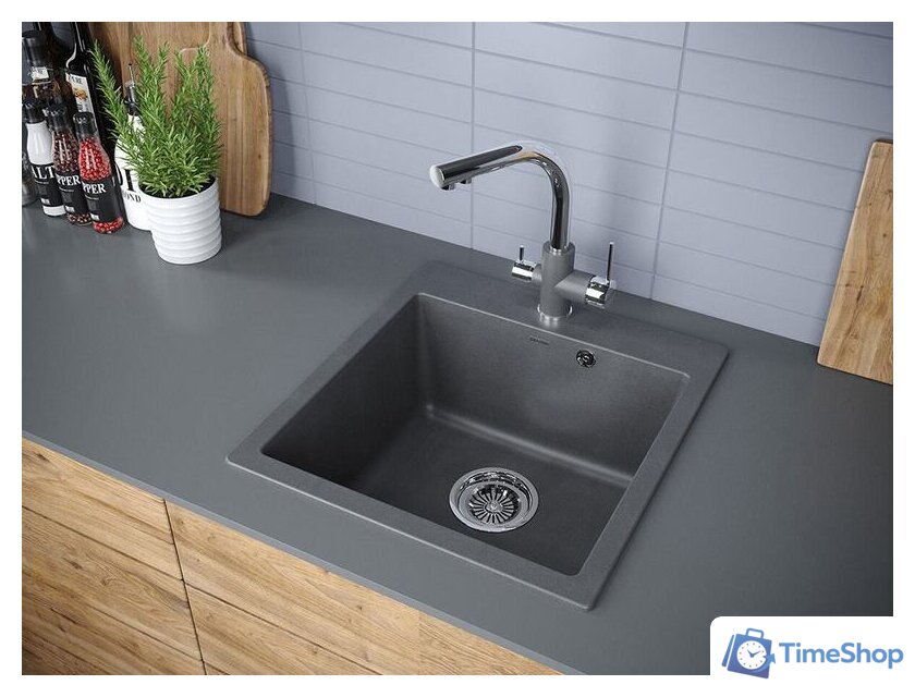 Кухонная мойка Paulmark Kante 50 PM105152-DG - Изображение №3 — Интернет-магазин Time-Shop