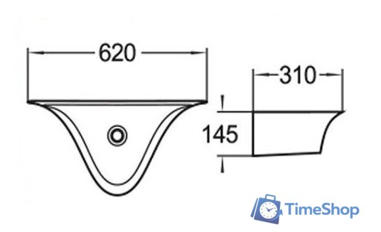 Умывальник WeltWasser AISBACH 78205 GL-WT - Изображение №2 — Интернет-магазин Time-Shop