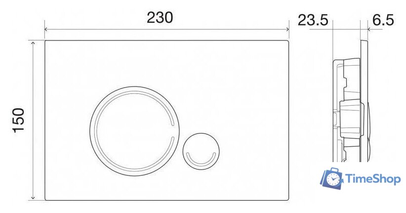 Панель смыва BelBagno Sfera BB014-SR-BIANCO - Изображение №2 — Интернет-магазин Time-Shop