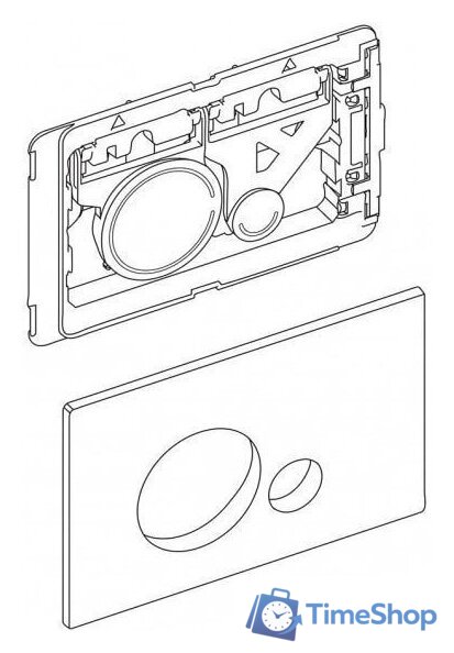 Панель смыва BelBagno Sfera BB014-SR-BIANCO - Изображение №3 — Интернет-магазин Time-Shop