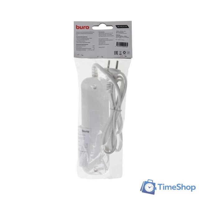 Удлинитель Buro BU-PSL4.1/W - Изображение №4 — Интернет-магазин Time-Shop