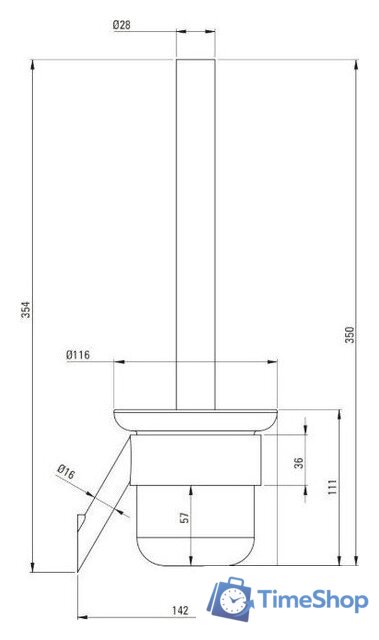 Ершик для унитаза Deante Silia ADI 0711 - Изображение №2 — Интернет-магазин Time-Shop