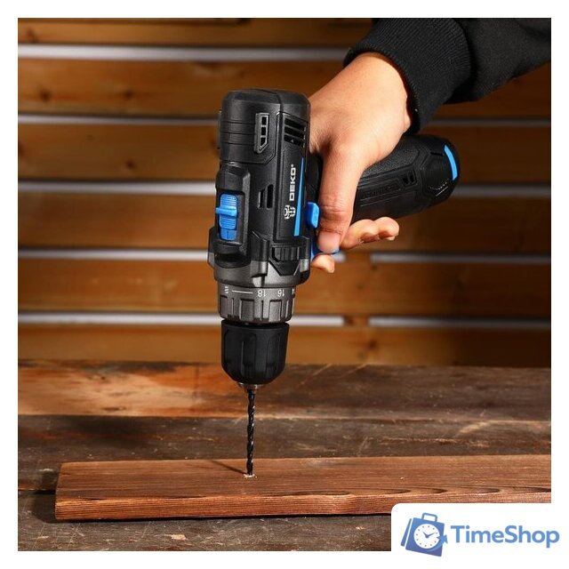 Дрель-шуруповерт Deko ZKCD12 SET6 084-1040 (с 2-мя АКБ, кейс) - Изображение №5 — Интернет-магазин Time-Shop