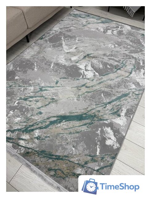 Ковер для жилой комнаты Radjab Carpet Афина Прямоугольник 9012A 12892RK (3x5, Grey/Green) - Изображение №4 — Интернет-магазин Time-Shop