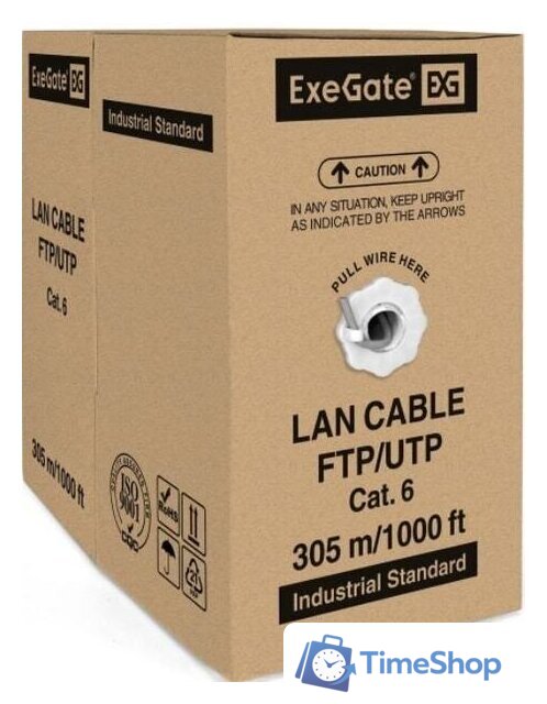 Кабель ExeGate UTP4-C6-CU-S23-IN-PVC-GY-305 UTP - Изображение №2 — Интернет-магазин Time-Shop